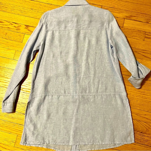 Tahari Light Blue Linen Shirt - Picture 6 of 6